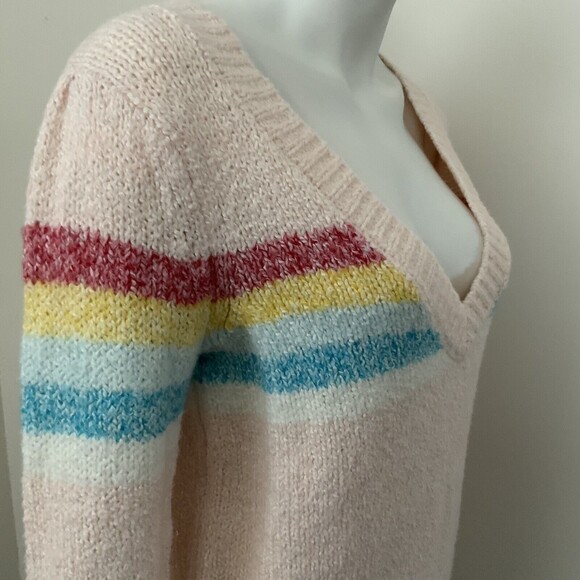 Wildfox V-neck Romantic Dreamer Marcel Sweater Pink S - Picture 12 of 12